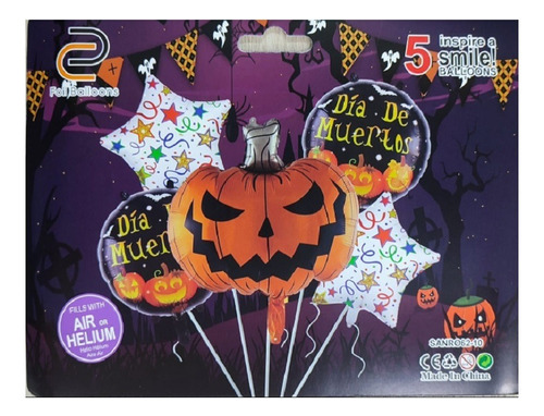  Decoracion Halloween Bouquet Globos Halloween  X 5 Unidades