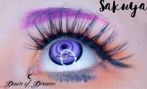 Pupilentes Cosplay Sakuya, Color Morado, Big Eye. Disfraces