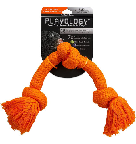 Playology Dri Tech Rope Dog Chew Toy - Para Razas De Perros 