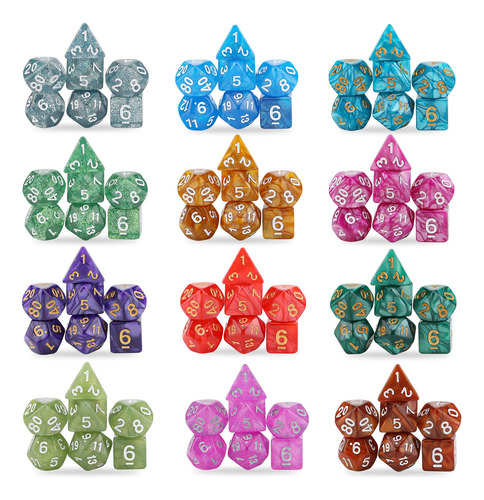Juego De Dados Poliedricos 25 Piezas Para Dnd Y Rpg