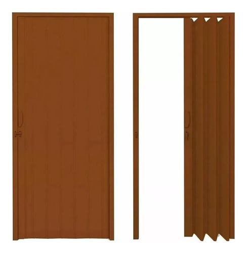 Puertas Plegables Pvc 100 X 210 Marron Plastilit 