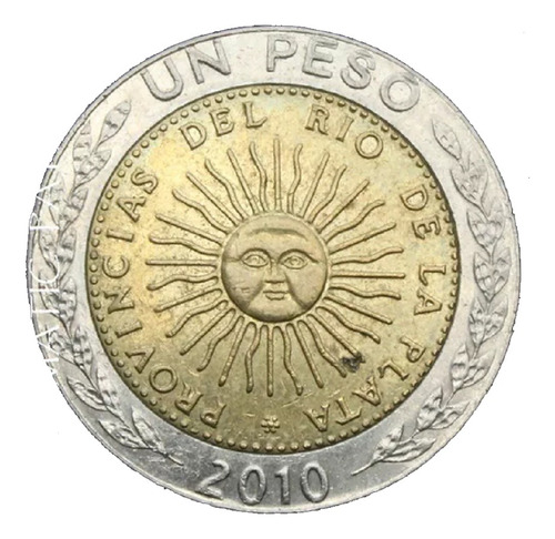 Moneda Argentina De 1 Peso 2010 - Cj 6.17