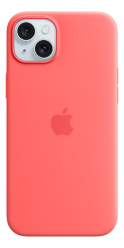 Funda De Silicona Apple Magsafe iPhone 15 Plus Color Guayaba