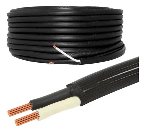 Cable Uso Rudo 2x#12 25m Color Negro