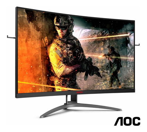 Imagem 3 de 6 de Monitor Gamer Agon Curvo Aoc Led 32¿ Full Hd Biv Preto