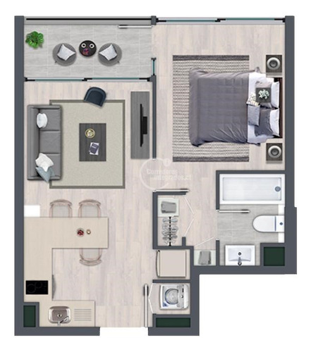 1 Dorm Amoblado. En Ñuñoa
