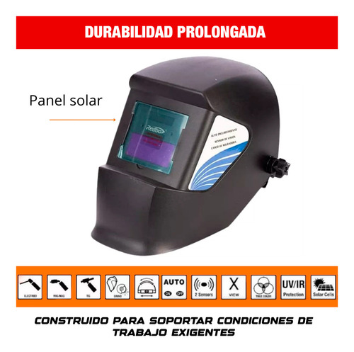 Casco Careta De Soldar + Escuadras Magnética Ingco +guantes