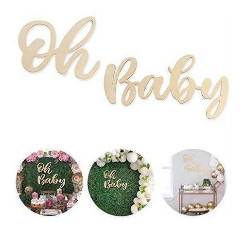 Staraise Oh Baby Sign Para Baby Shower, Cartel De Madera Par