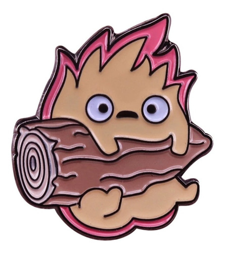 Pin Broche Prendedor Calcifer Howl El Castillo Ambulante