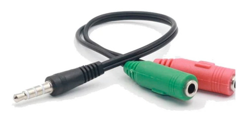 Cable Adaptador De Audio 3.5mm Dos Macho A Uno Hembra.