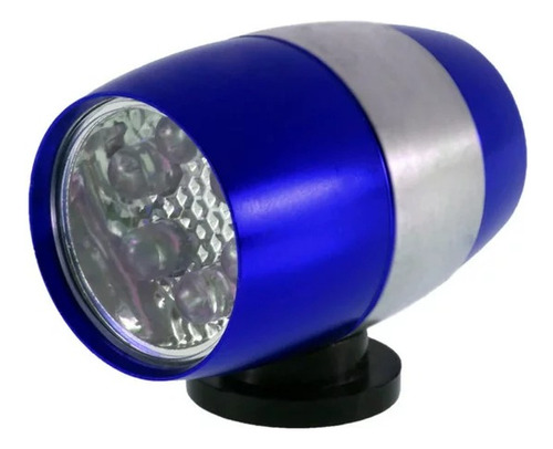 Luz Led Delantera Bicicleta Casco 6 Leds Blanca Con Soporte