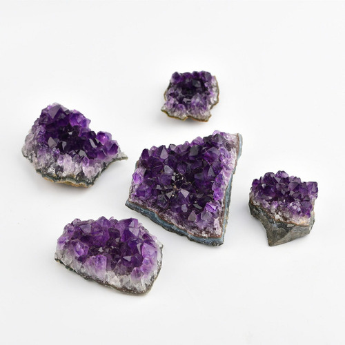 3 Amatista Natural Geoda Druzy Cristal Grupo Espécimen