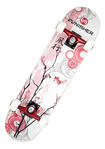 Punisher Skateboards 9001 Cherry Blossom Skateboard Completo