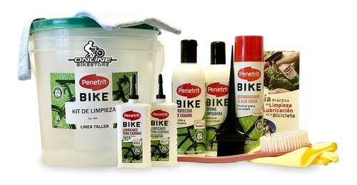 Kit Limpieza Bicicleta Penetrit Bike Balde Desengra 10 Items