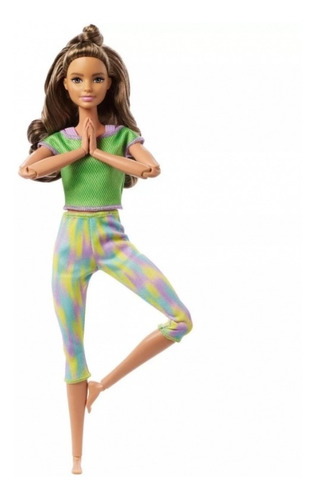 Imagem 3 de 7 de Barbie Feita Para Mexer Morena Roupa Verde Ms