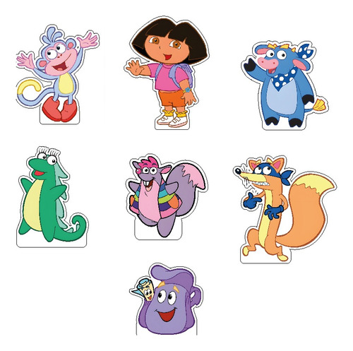 Dora Exploradora Paquete Figuras Decorativas Plástico Rígido