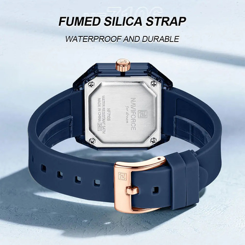 Reloj De Negocios De Cuarzo Naviforce Con Esfera Cuadrada Y