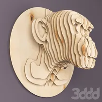 Comprar Vector Corte Cnc Cabeza Escultura Mono Para Corte Laser