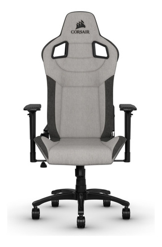 Silla de escritorio Corsair T3 Rush gamer ergonómica  gris y charcoal con tapizado de tela