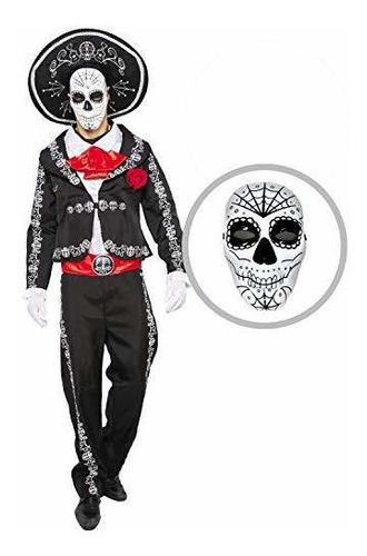 Hombre Día De Los Muertos Mariachi Senor Traje Adulto ...