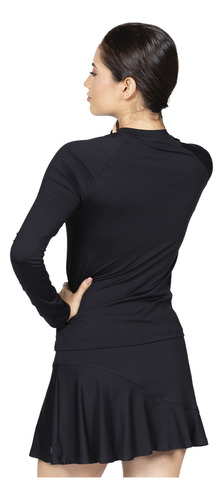 Playera Deportiva Con Medio Cierre Para Dama Sunskin