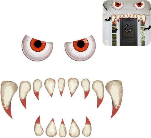 Pegatina Para Puerta De Halloween Monster