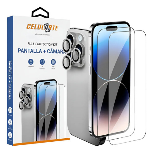 Mica Camara Instalador + 2 Mica Cristal Templado Para Iphone Iphone 15 Plus