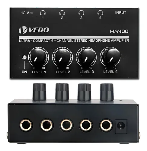 Vedo Amplificador Fone Ouvido 4 Canais Ha400 Powerplay | MercadoLivre