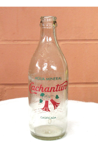 Botella Cachantun Agua Mineral 1981 Antigua Copihues