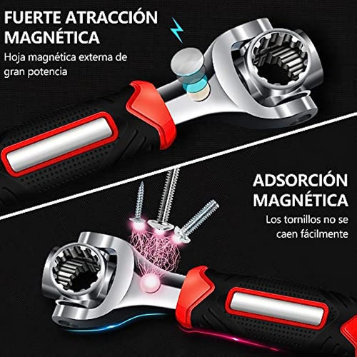 Llave Multifuncional 52 En 1 Con Cabezal Giratorio De 360 °