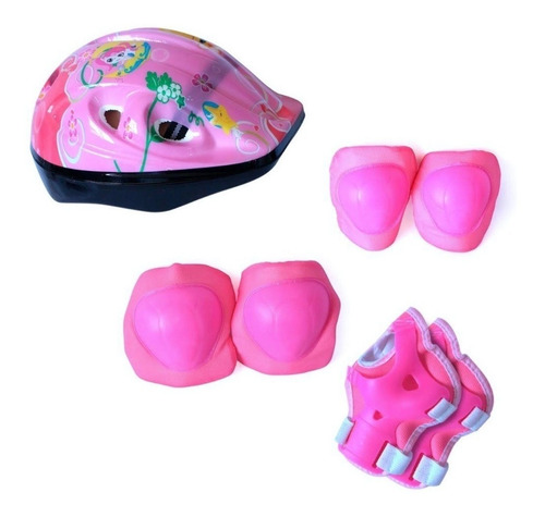 Set De Protección Infantil Completo Casco Rodilleras Coderas