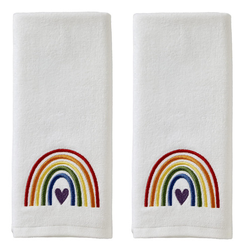 Skl Home Pride Rainbow Juego De Toallas De Mano, 25 X 16, 2 