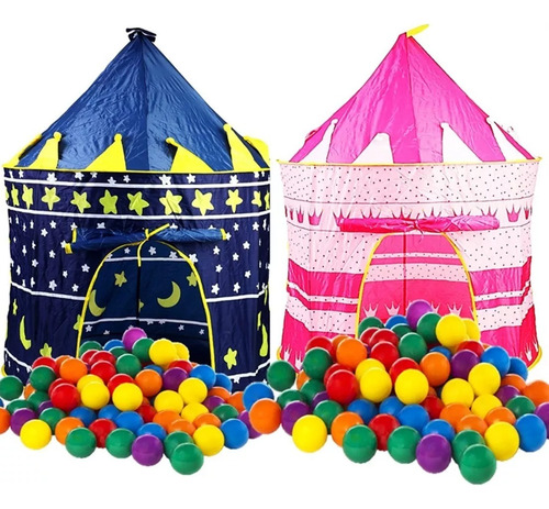 Carpa Casita Castillo  Juegos Infantil Pijamada+50 Pelotitas