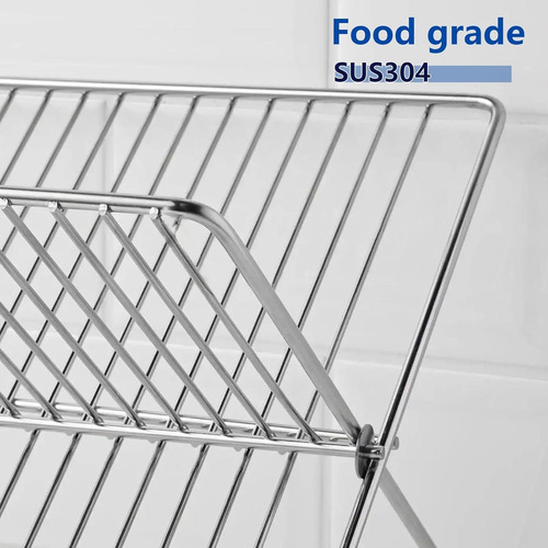 Escurridor De Platos Jokkol Acero Inoxidable 2 Niveles 44,7