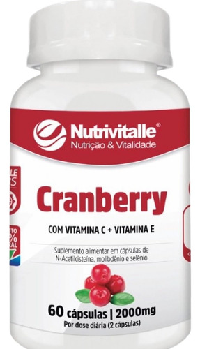 Cranberry Concentrado Arandano Rojo 2000mg P/dosis 60 Caps