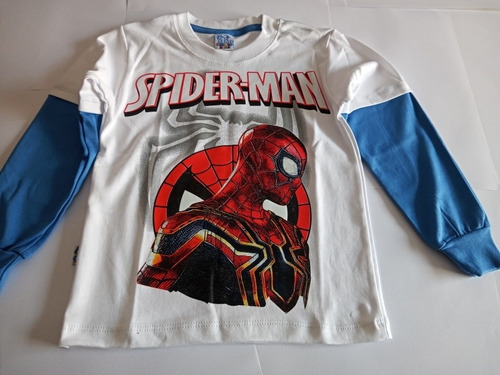 Polo Manga Larga Talla 4 Spiderman, Sonic, Mario Bros Patrol