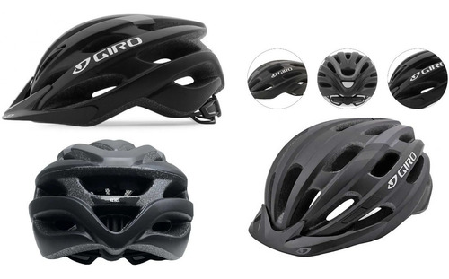 Capacete Bike Ciclismo Giro Revel Preto (54-61cm)