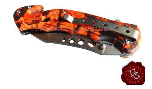 Imagen 3 de 7 de Cortapluma Tac Force Tf-498rc Tactica Rescate Inox Navaja