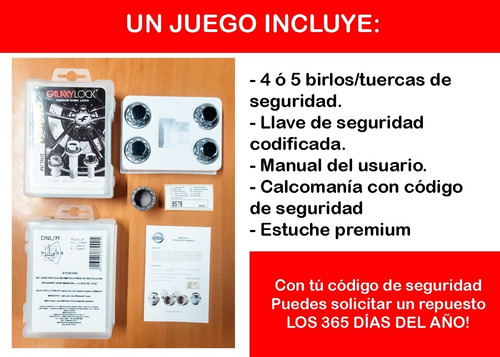 4 Tuercas Seguridad Mazda 3 Signature - Garantia Antirrobo