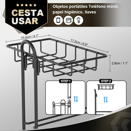 Soporte Para Papel Higiénico, Rollo De Hierro De Pie A Prueb