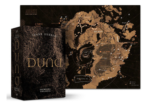 Box Duna: primeira trilogia, de Herbert, Frank. Série Série Duna Editora Aleph Ltda, capa dura em português, 2021