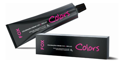 Coloração Profissional Fox Colors 60g Variadas Cores Tom 6.77 Louro Escuro Marrom Chocolate Intenso