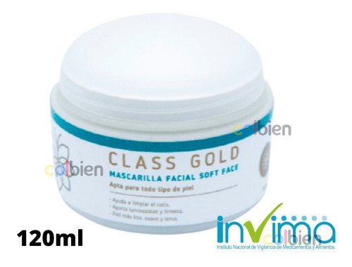 Mascarilla Anti Edad Soft Face Clas Gold Rejuvenecedor Invim