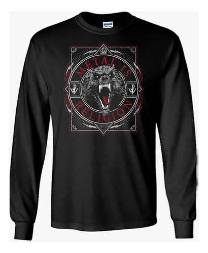 Powerwolf Playera Manga Larga T04