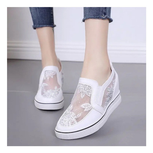 ( Mocasines Mujer Zapatos Casuales Con Diamantes De