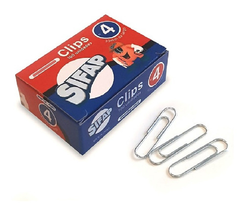 Clips Metalicos Nro 4 33mm Pack X 10 Cajitas X100