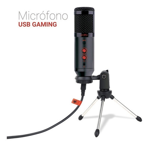 Imagen 5 de 10 de Microfono Condensador Cardioide Upcast Usb Gaming Streaming