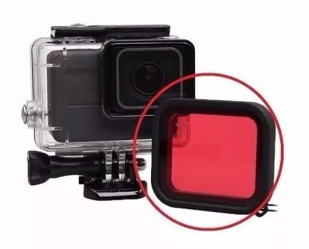 Kit Gopro Hero 5 6 7 Black Caixa Estanque + Filtro Mergulho