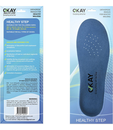 Arch Support Orthotic Shoe Insoles For Women-men Shoe Insert