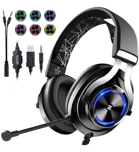 Auriculares Gamer Eksa E3000 Rgb Multiplataforma Pc Ps4 Xbox